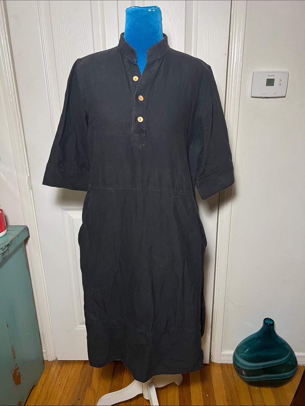 APC Black Cotton Midi Dress Women’s 38